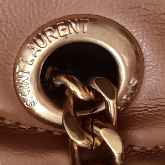 Yves Saint Laurent Brown Quilted Leather Shoulder Bag and Black Wallet - Picture 4 of 8